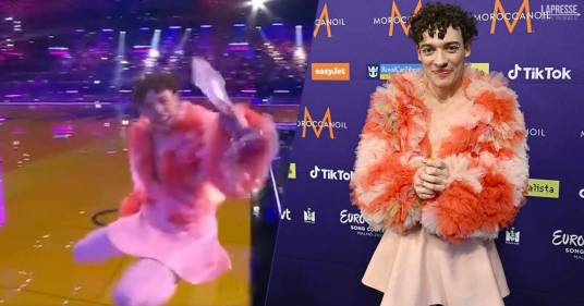 Eurovision Song Contest: dopo la vittoria Nemo rompe il trofeo, ecco il video