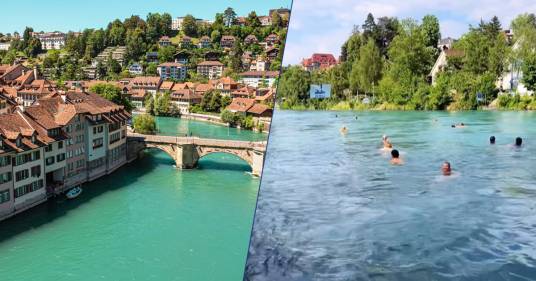 A Berna gli abitanti scelgono il fiume come mezzo di trasporto estivo: i video sono virali