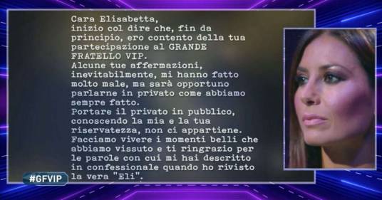 Grande Fratello Vip: Elisabetta Gregoraci si commuove per la lettera di Flavio Briatore