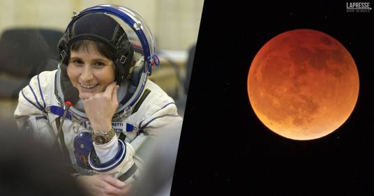 Eclissi totale e luna rossa dallo spazio: le spettacolari immagini di Samantha Cristoforetti