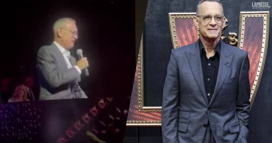 La mano di Tom Hanks trema durante la presentazione di Elvis: il video spaventa i fan