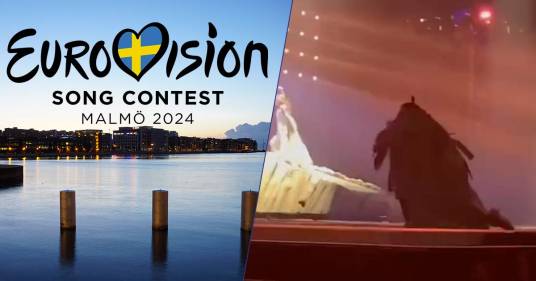 Incidente sul palco dell’Eurovision Song Contest, il video diventa virale