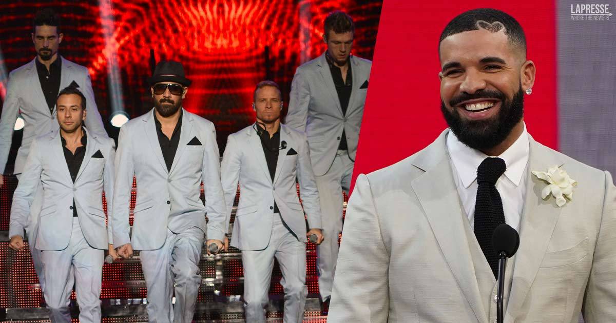 Drake a sorpresa sul palco con i Backstreet Boys insieme cantano I Want It That Way 