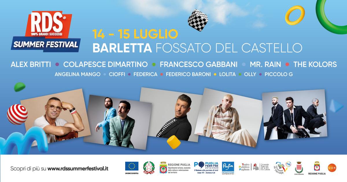 LRDS Summer Festival 2023 arriva a Barletta i cantanti e tutte le info