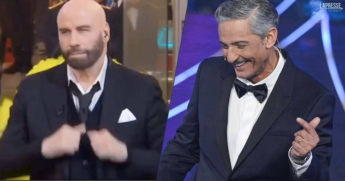 Limbarazzo di John Travolta mentre fa il ballo del qua qua a Sanremo Fiorello risponde alle critiche