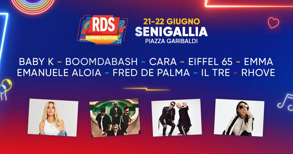 RDS Summer Festival 2024 i cantanti e tutte le info dellevento a Senigallia