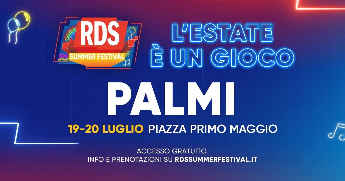 Palmi i cantanti sul palco dellRDS Summer Festival 2024