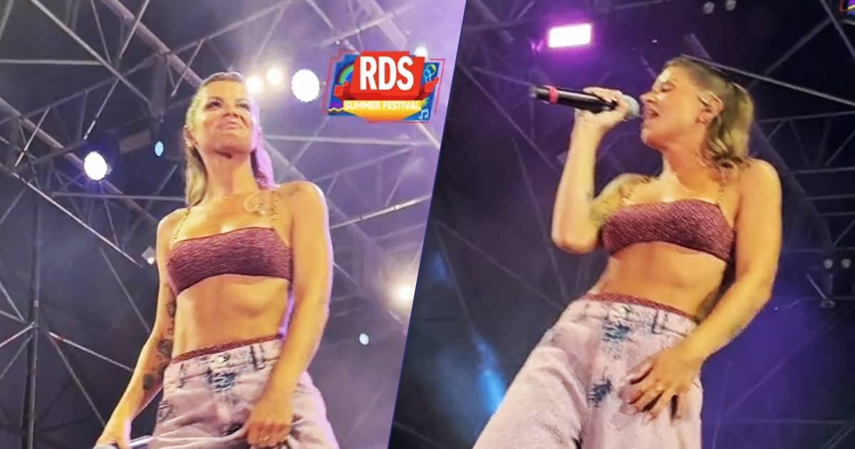 Mezzo Rotto sul palco dellRDS Summer Festival a Messina tutta la carica di Alessandra Amoroso sul palco