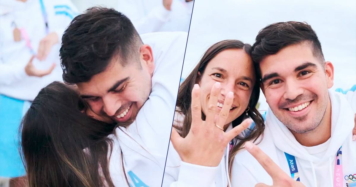 Le Olimpiadi dellamore lemozionante proposta di matrimonio dellatleta di pallamano alla fidanzata