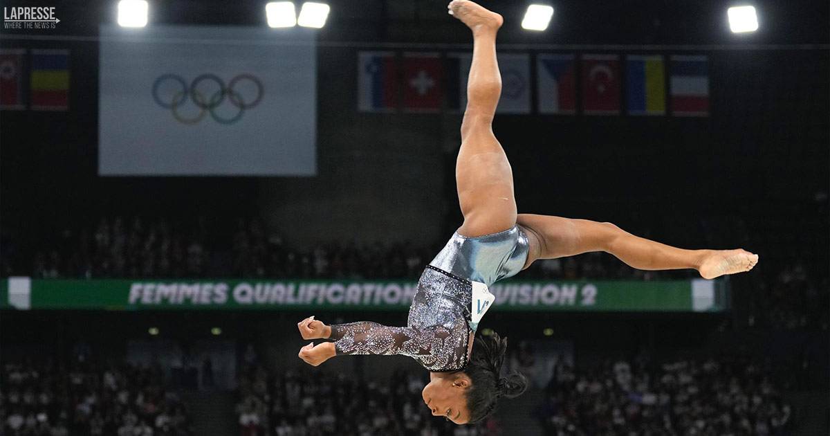 Alle Olimpiadi di Pargi Simone Biles  insuperabile ecco il salto che nessunaltra atleta  in grado di fare