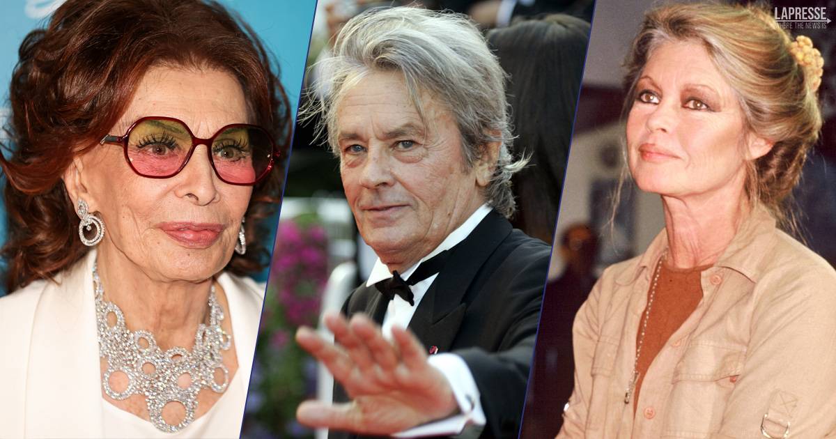 Il commovente addio di Sophia Loren e Brigitte Bardot ad Alain Delon