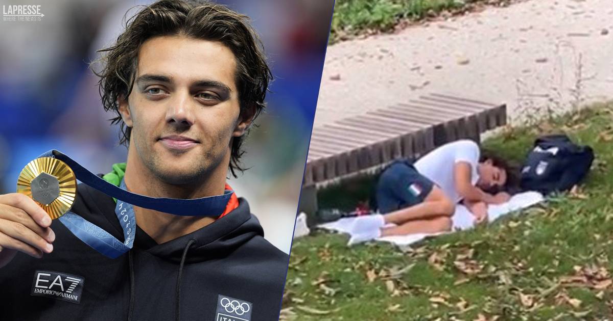 Troppo caldo nel Villaggio Olimpico Ceccon dorme sul prato Ecco la verit