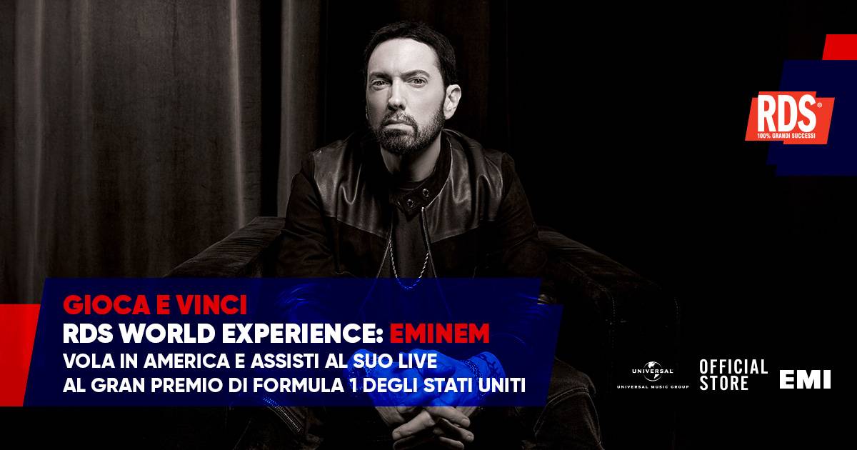 Gioca e vinci un viaggio per l’”RDS World Experience: Eminem” negli USA