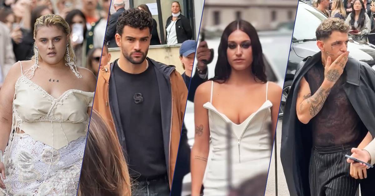 Matteo Berrettini Achille Lauro BigMama e Gaia i video dei loro look iconici alla Milano Fashion Week