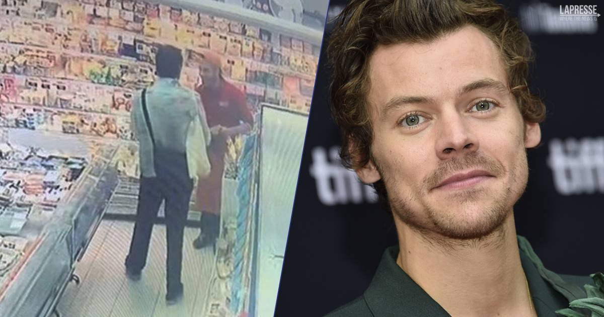 Harry Styles braccato al supermercato per un autografo il video delle telecamere di sorveglianza  virale