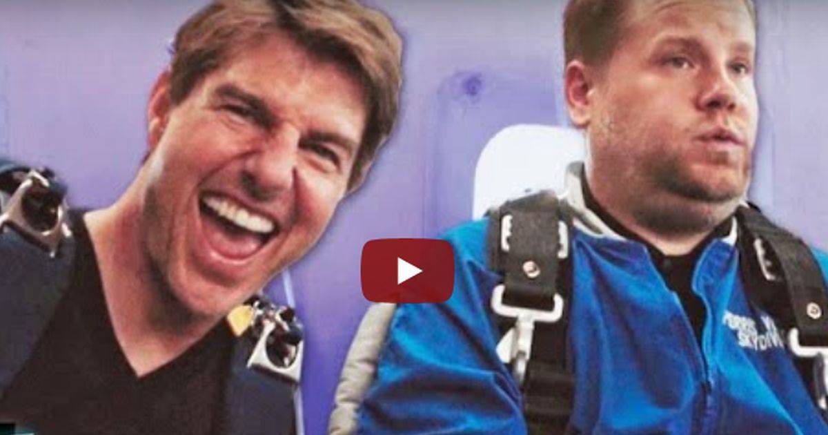 Tom Cruise e James Corden si sono sfidati lanciandosi col paracadute