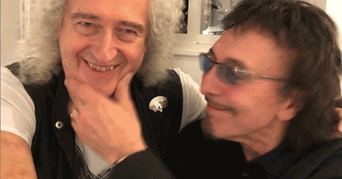 Ecco la camicia che Brian May dei Queen ha regalato a Tony Iommi