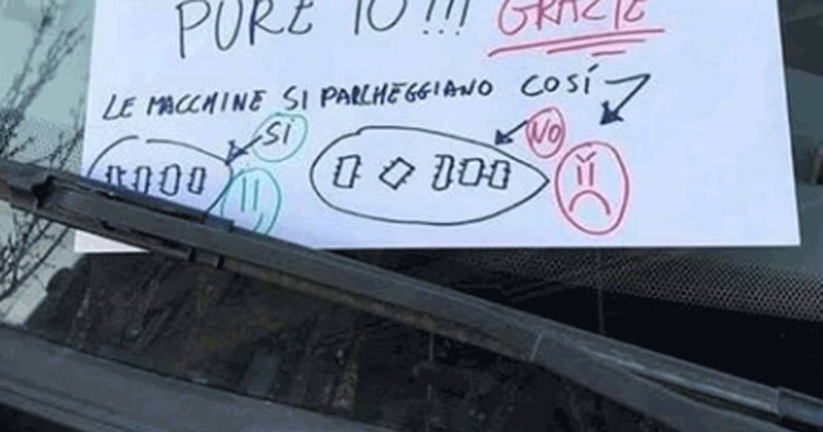  Il tutorial per parcheggiare il cartello in romano diventa virale