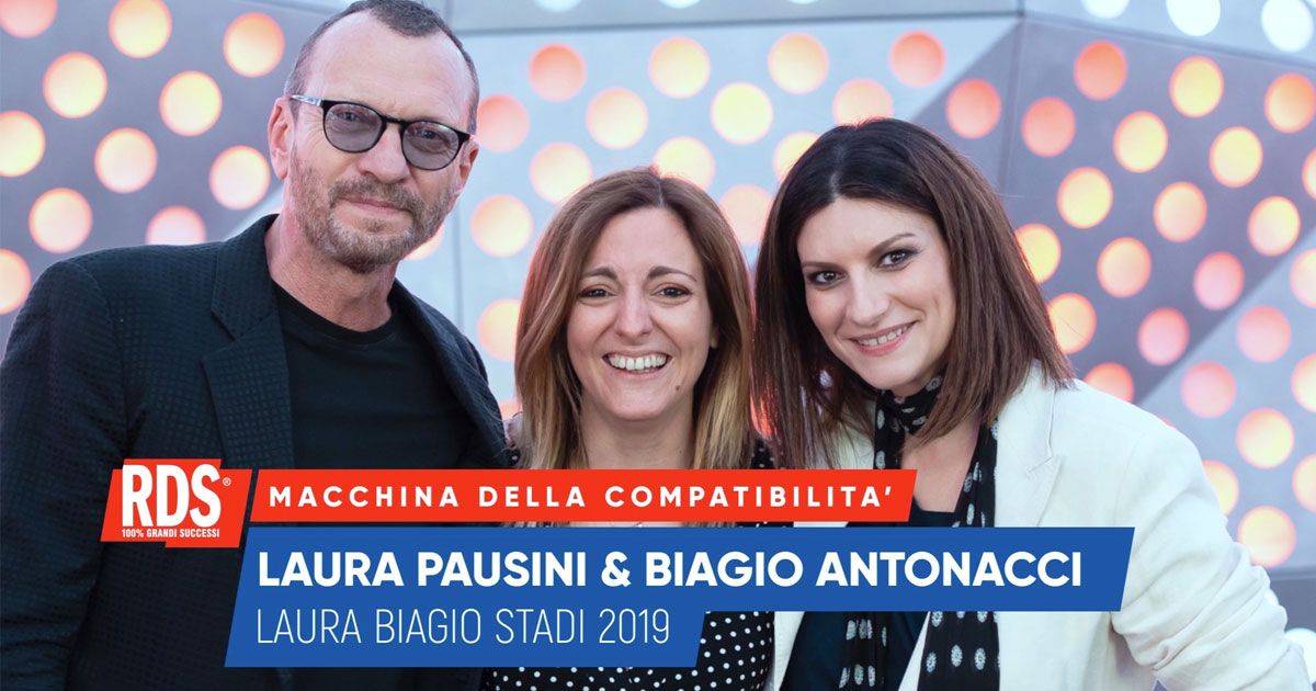 Laura Pausini e Biagio Antonacci a confronto nella Macchina della Compatibilit di RDS
