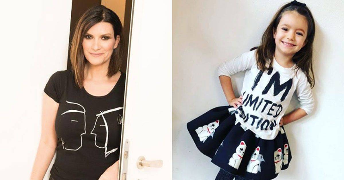 Laura Pausini e la recita della figlia il post su Instagram