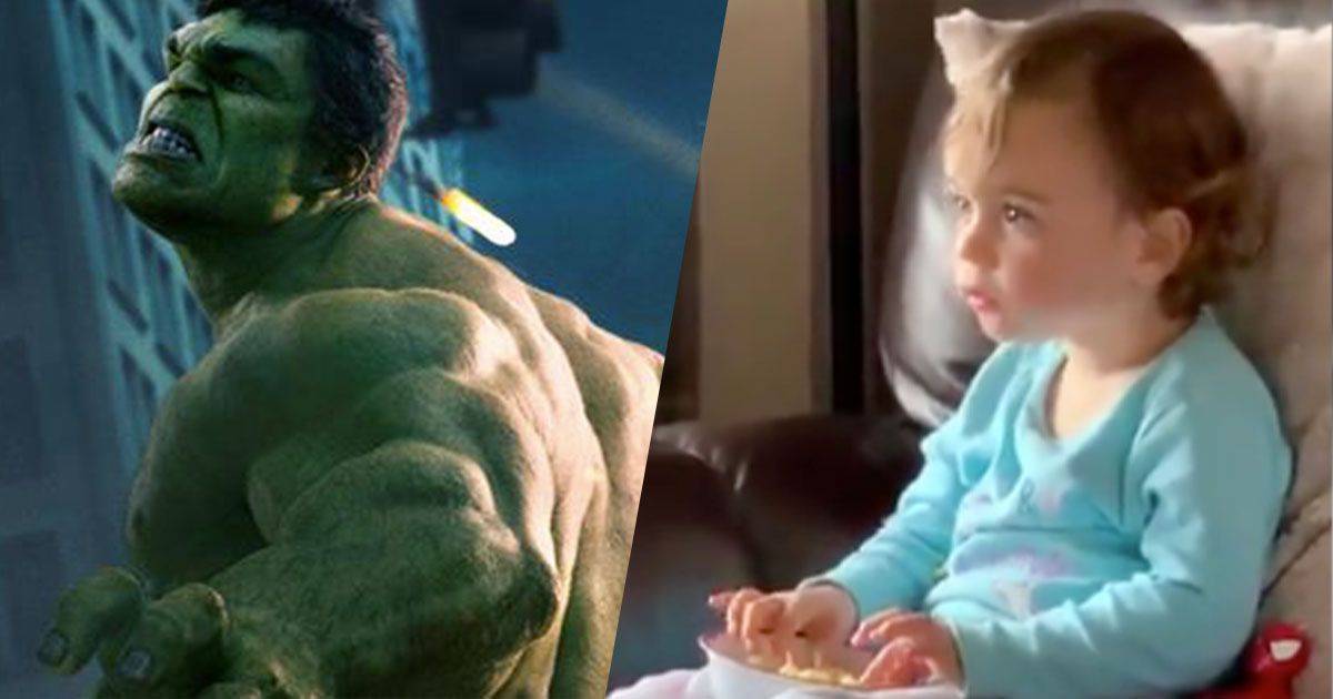  La bambina vede Hulk per la prima volta il video  virale