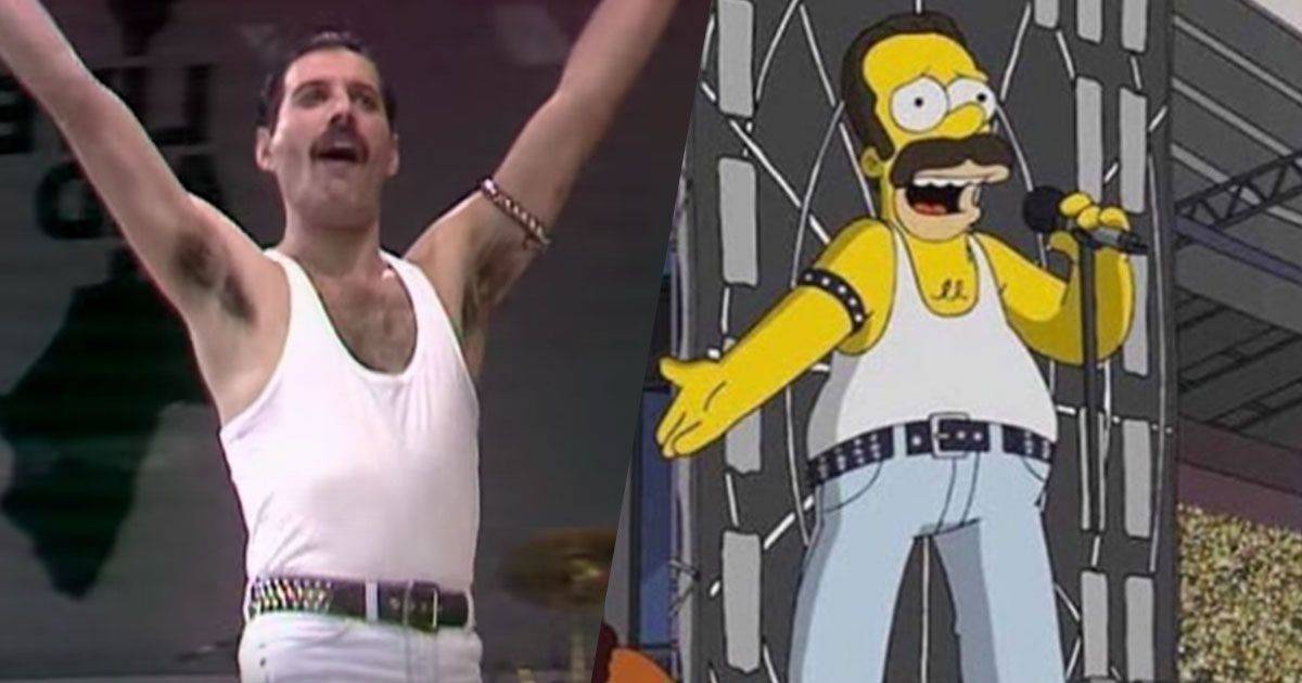 I Simpson omaggiano i Queen durante il mitico Live Aid