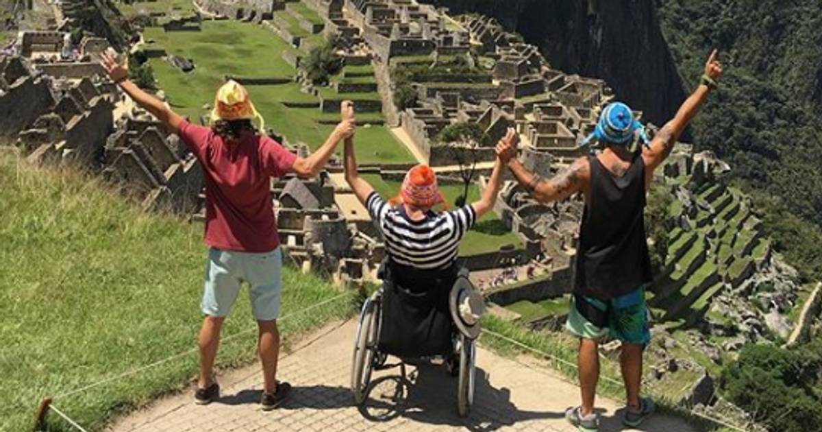 In cima al Machu Picchu in sedia a rotelle ecco le foto
