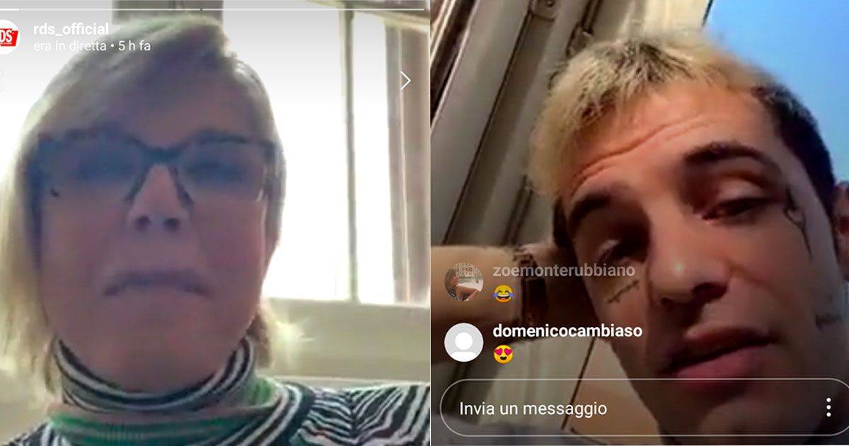 RDSacasatua Anna Pettinelli intervista Achille Lauro in diretta Instagram su RDS
