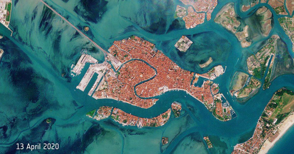 La laguna di Venezia senza barche la nuova foto dal satellite