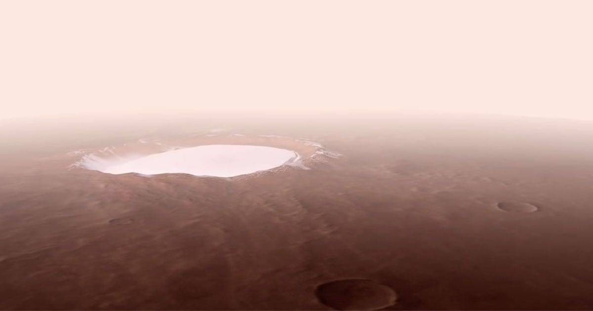 Su Marte c8217 un cratere ricoperto di ghiaccio il sorprendente video dell8217ESA