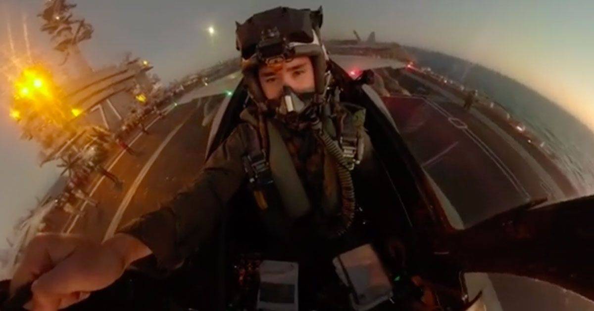 Lincredible video girato nella cabina di un caccia Super Hornet