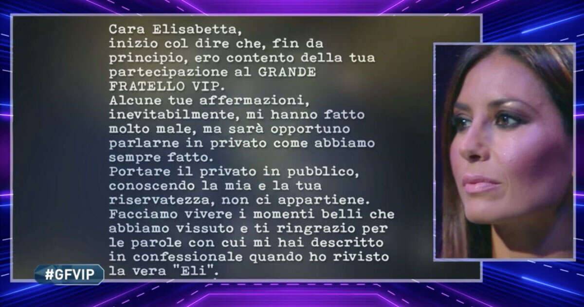 GF Vip Elisabetta Gregoraci e la lettera di Flavio Briatore