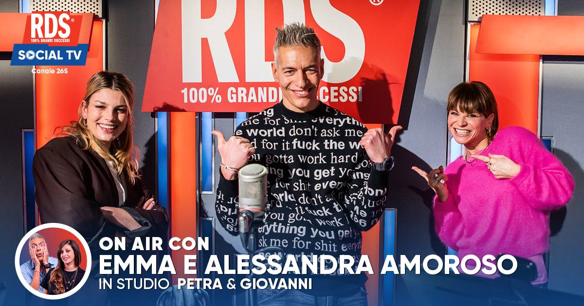 Emma e Alessandra Marrone cantano Pezzo di cuore con I Peggio pi Peggio di RDS sulla RDS Social TV
