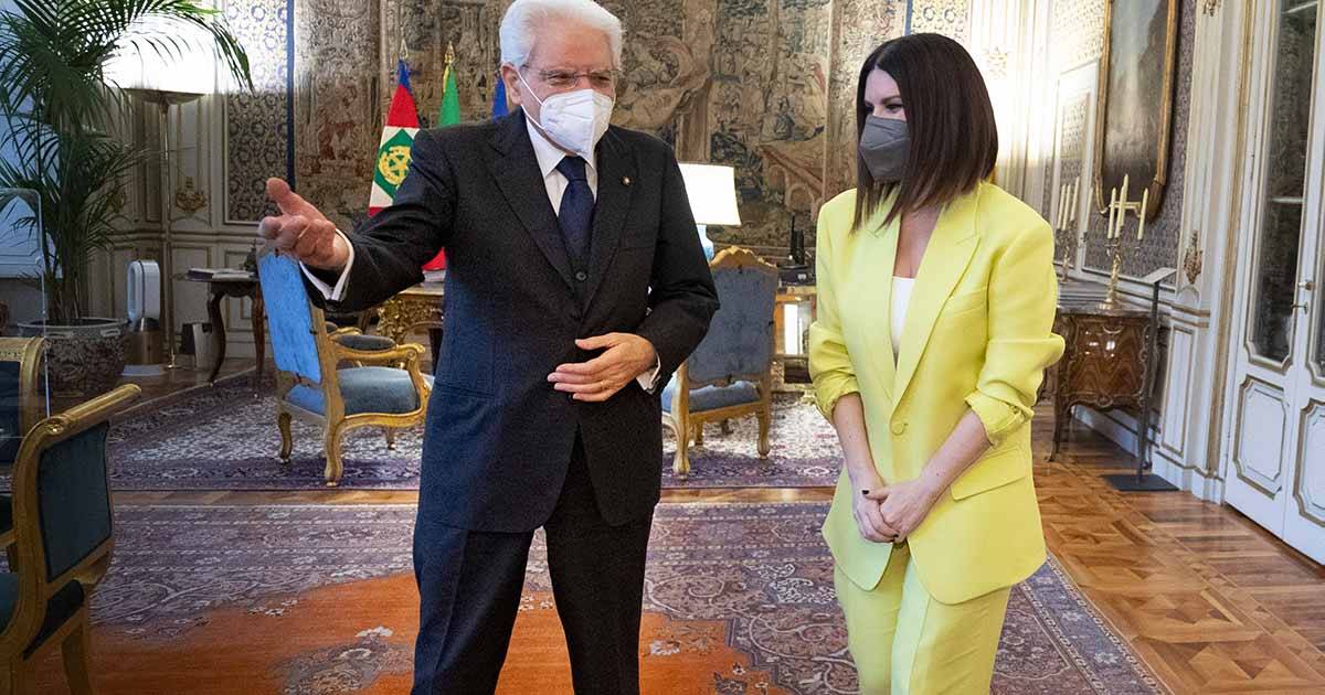 Laura Pausini  stata ricevuta dal presidente Mattarella