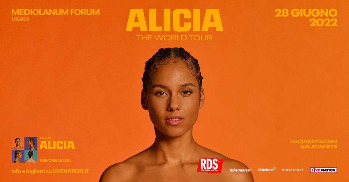 Alicia Keys ha annunciato l’unica data italiana del suo nuovo tour mondiale