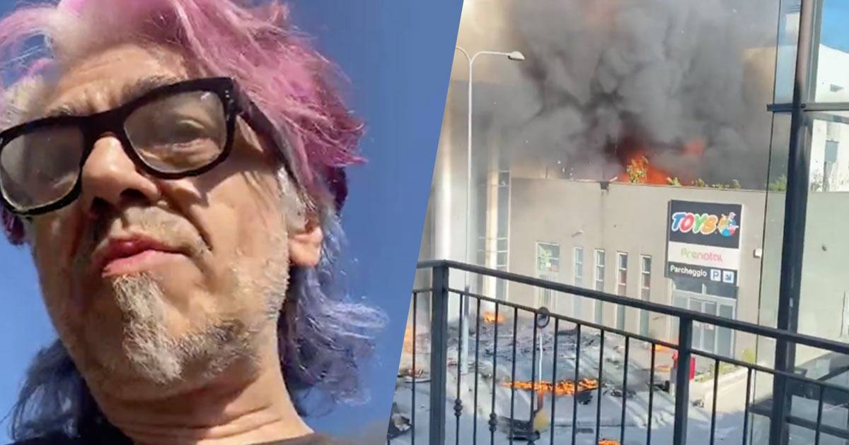 Milano Morgan scappa dal grattacielo in fiamme i video
