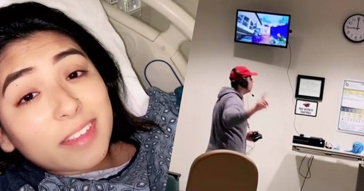 Lei sta per partorire lui porta la console in ospedale e si mette a giocare il video  virale