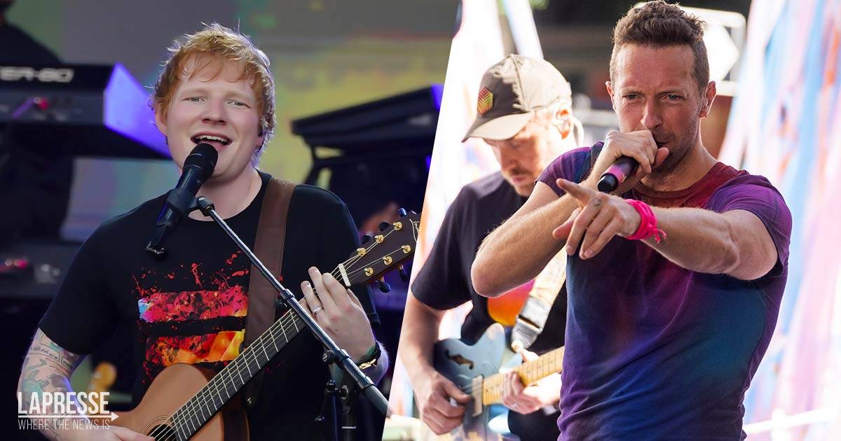 Ed Sheeran si esibisce a sorpresa sul palco con i Coldplay