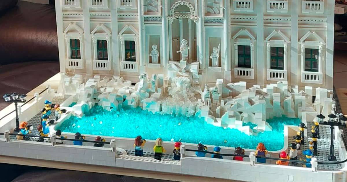 La Fontana di Trevi diventa un capolavoro LEGO in 20000 mattoncini