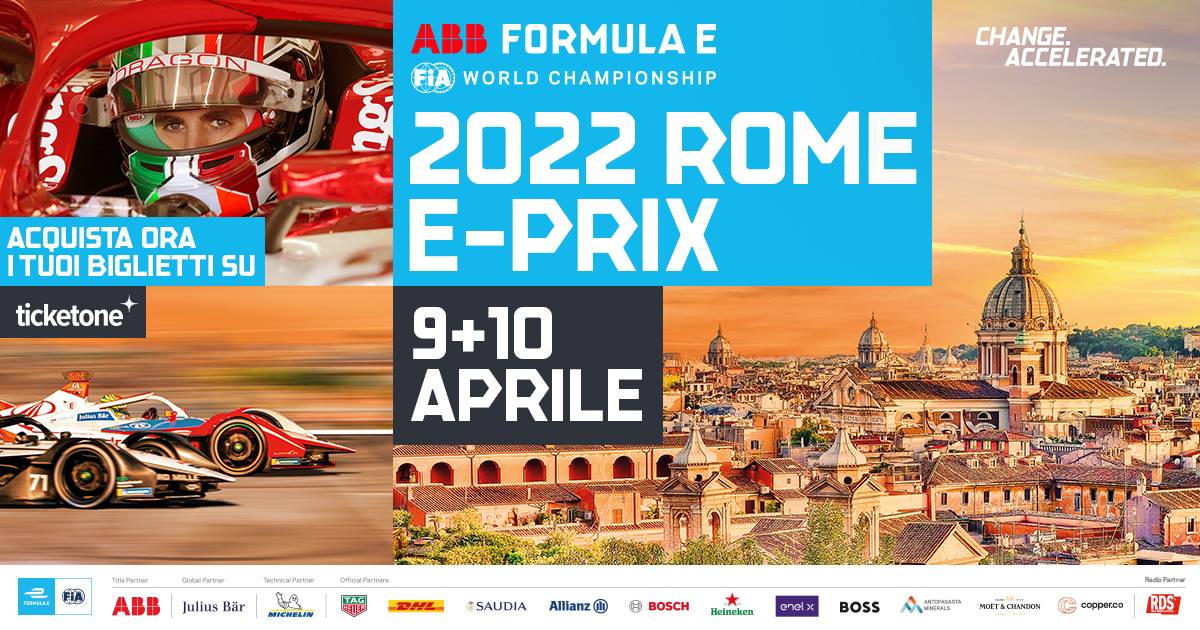 Formula E: la mobilità sostenibile sfreccia a Roma con RDS come Official Radio Partner