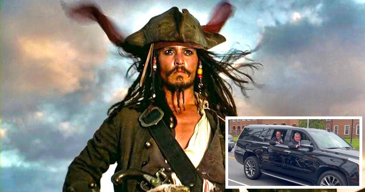 Johnny Depp parla ai fan fuori dal tribunale (con la voce di Jack Sparrow)
