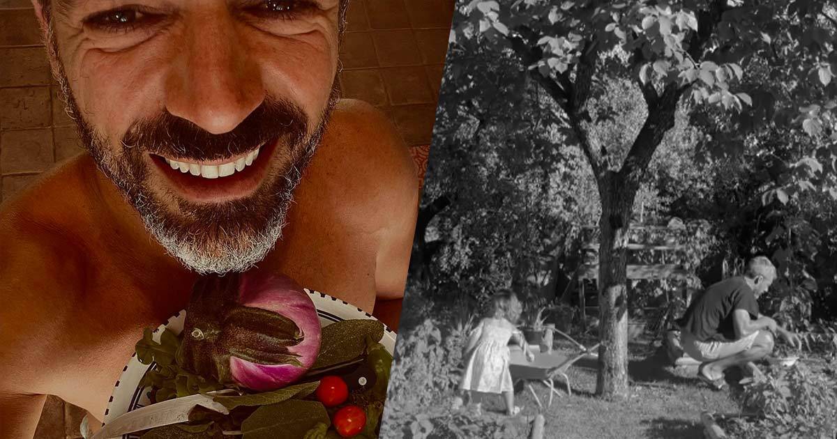Luca Argentero lavora nell’orto insieme alla figlia Nina Speranza: il video
