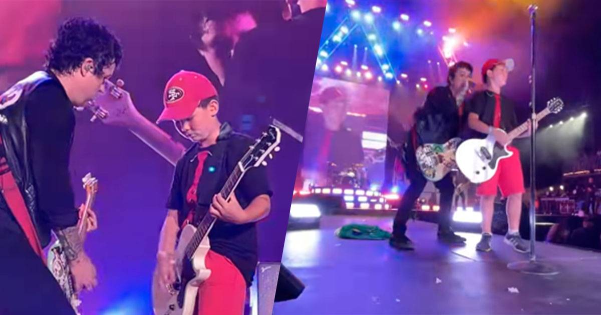 Un bambino sale sul palco dei Green Day e suona "Knowledge" con Billie Joe Armstrong