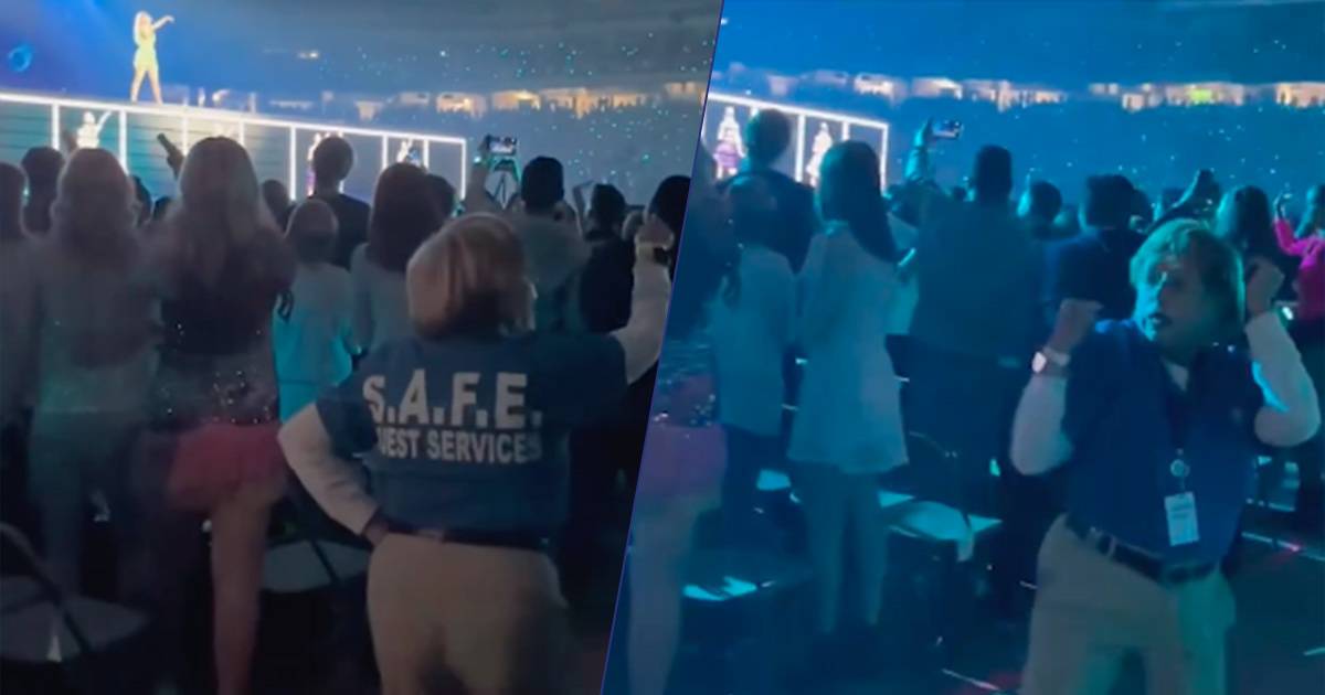 Un’addetta alla sicurezza si scatena al concerto di Taylor Swift e il video diventa virale