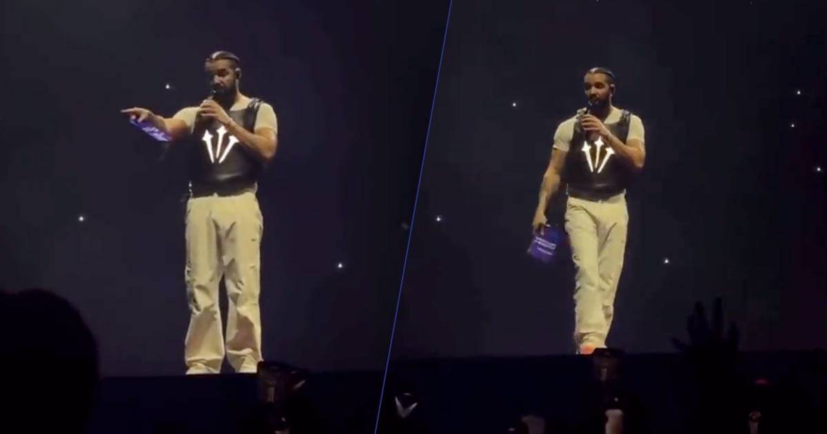 Lanciano un libro in faccia a Drake durante il suo concerto ecco il video della sua reazione
