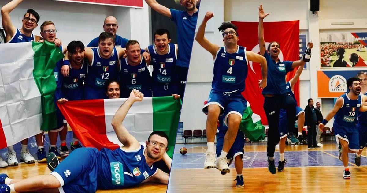 Pallacanestro la nazionale italiana con Sindrome di Down  campione del mondo